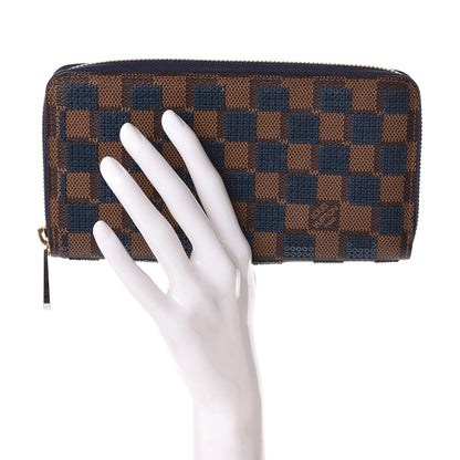 Louis Vuitton Damier Paillettes Zippy Wallet Blue 2 of 9