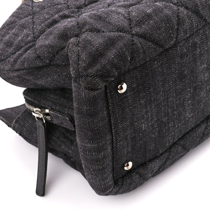 Chanel Denim Quilted Timeless Tote Black 9 of 10