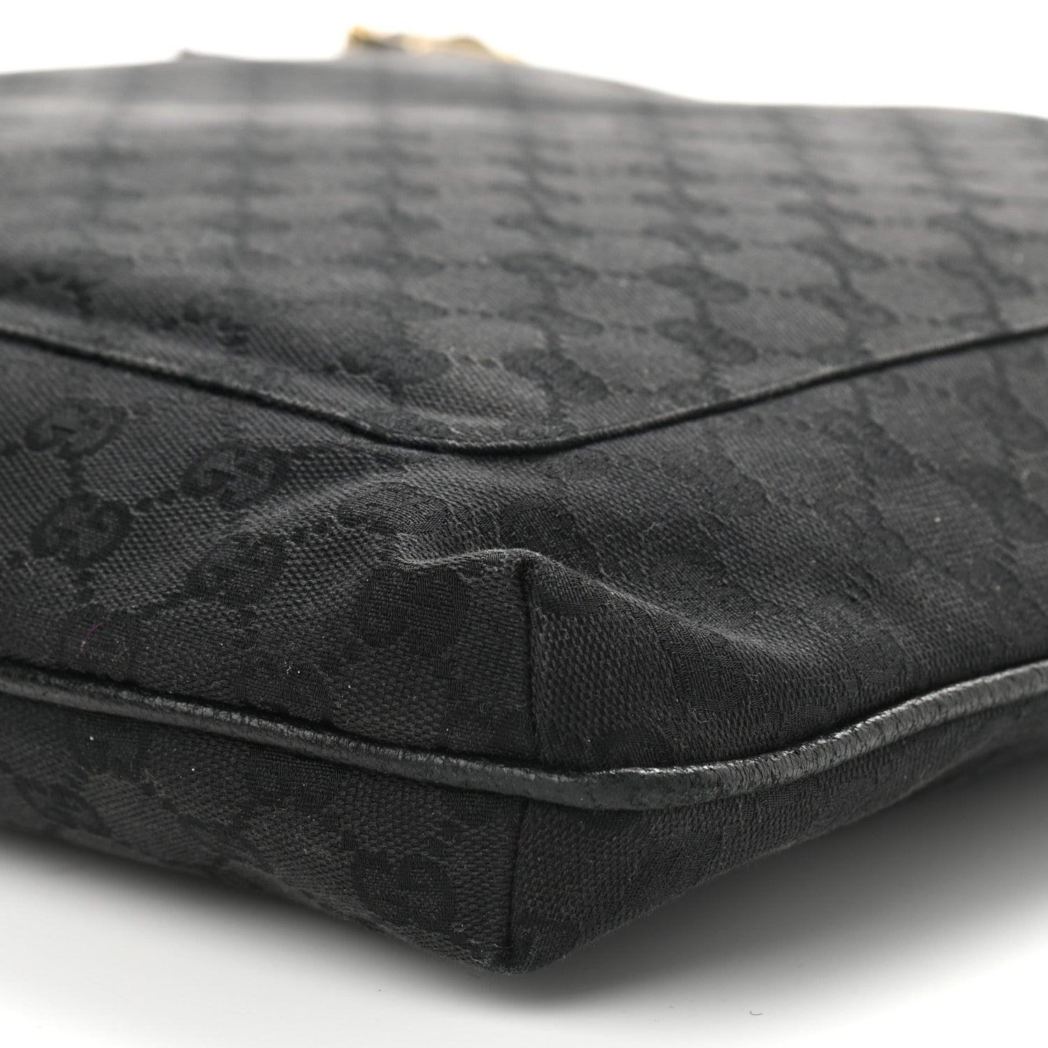 Gucci Monogram Flat Messenger Bag Black 8 of 9