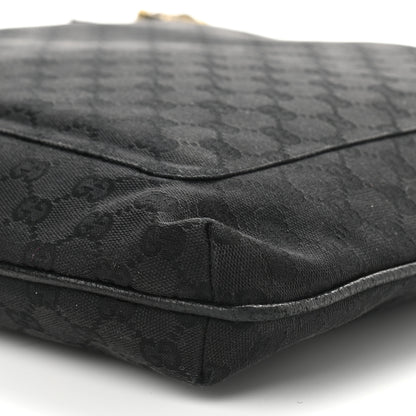 Gucci Monogram Flat Messenger Bag Black 8 of 9