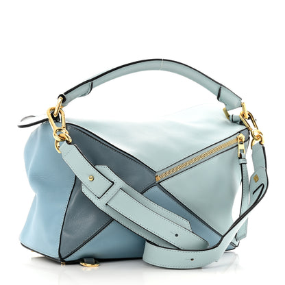 Loewe Calfskin Medium Puzzle Bag Aqua 3 of 19
