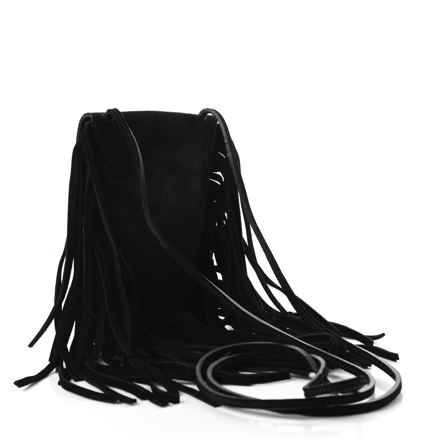 Suede Fringe Toy Monogram Anita Crossbody Bag Black