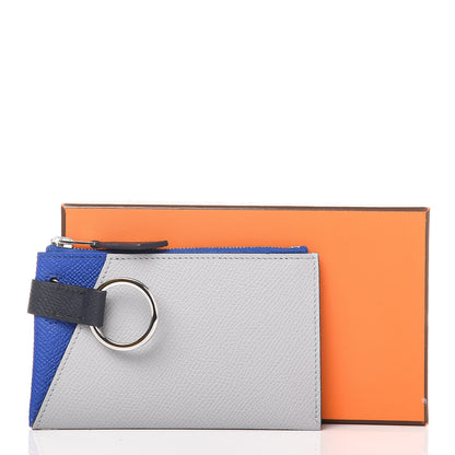 Hermes Epsom Vertige Mini Colorblock Card Holder Bleu Royal Bleu Glacier Bleu Indigo 8 of 8