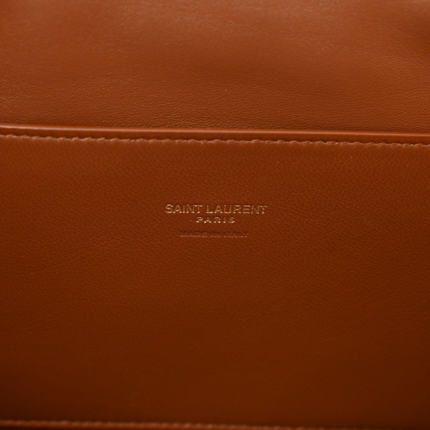 Saint Laurent Smooth Calfskin Suede Medium Reversible Monogram Kate Satchel Brick 6 of 10