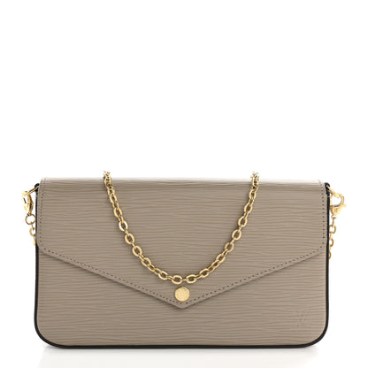 Louis Vuitton Epi Felicie Pochette Chain Wallet Galet 1 of 12
