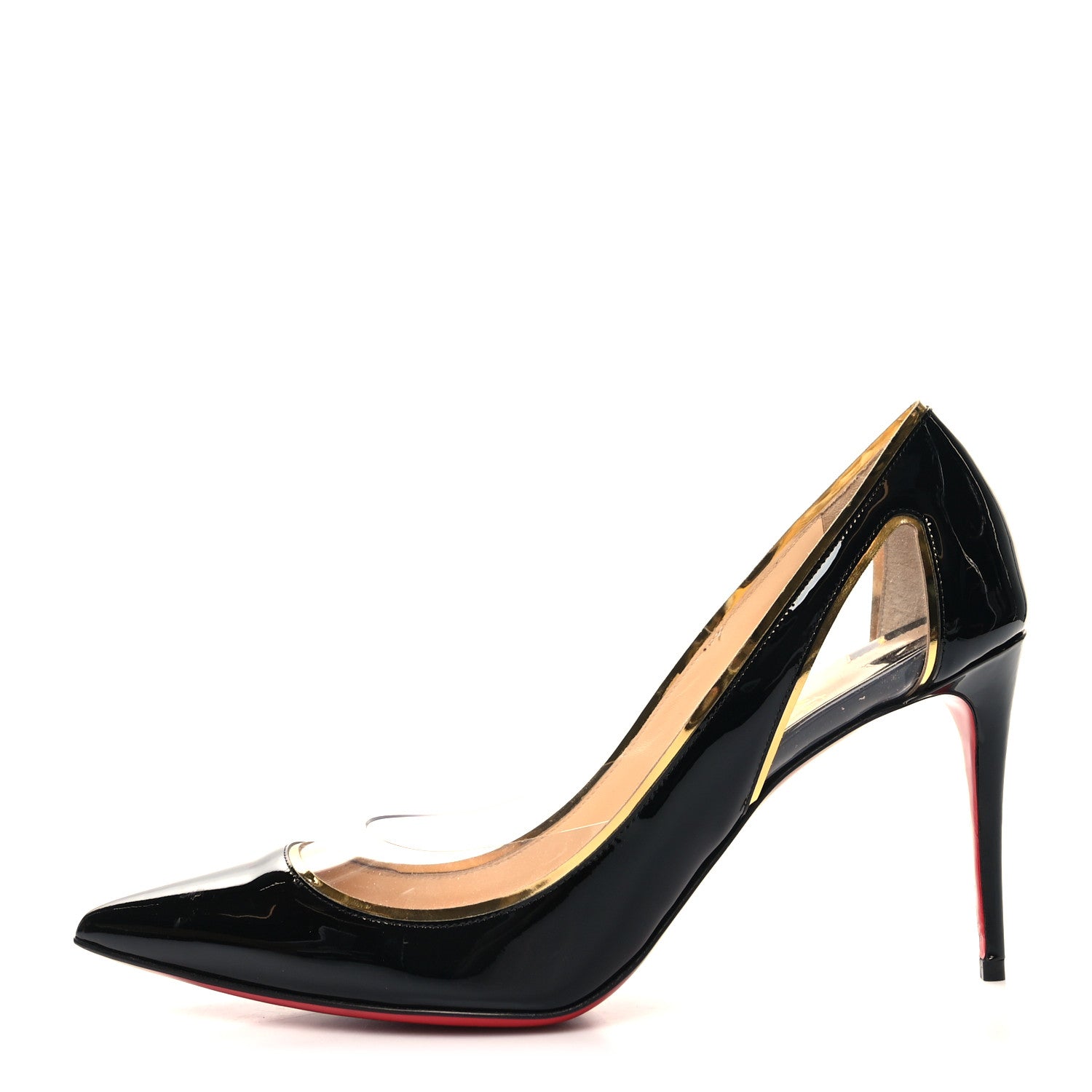 Christian Louboutin Patent PVC Specchio Cosmo 554 80 Pumps 39 Black 1 of 9