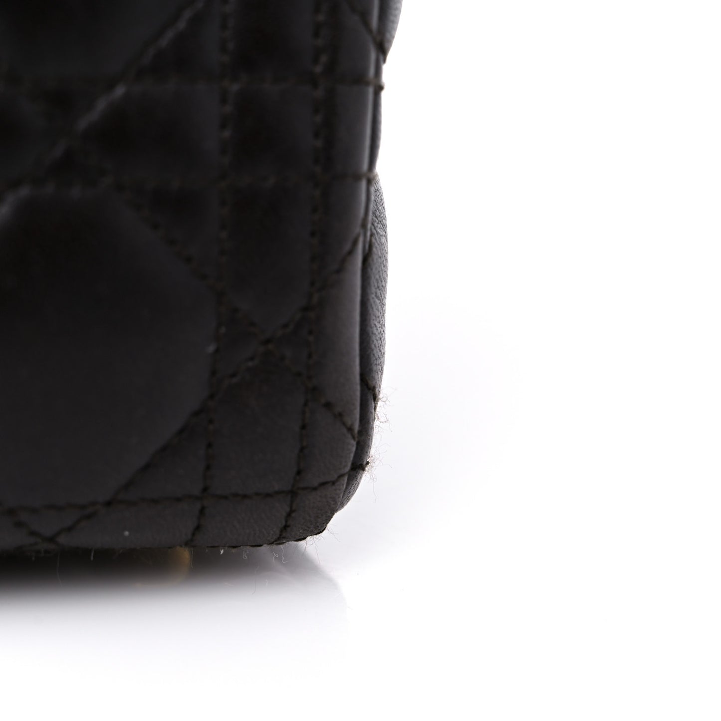 Lambskin Cannage Large Lady Dior Dark Brown