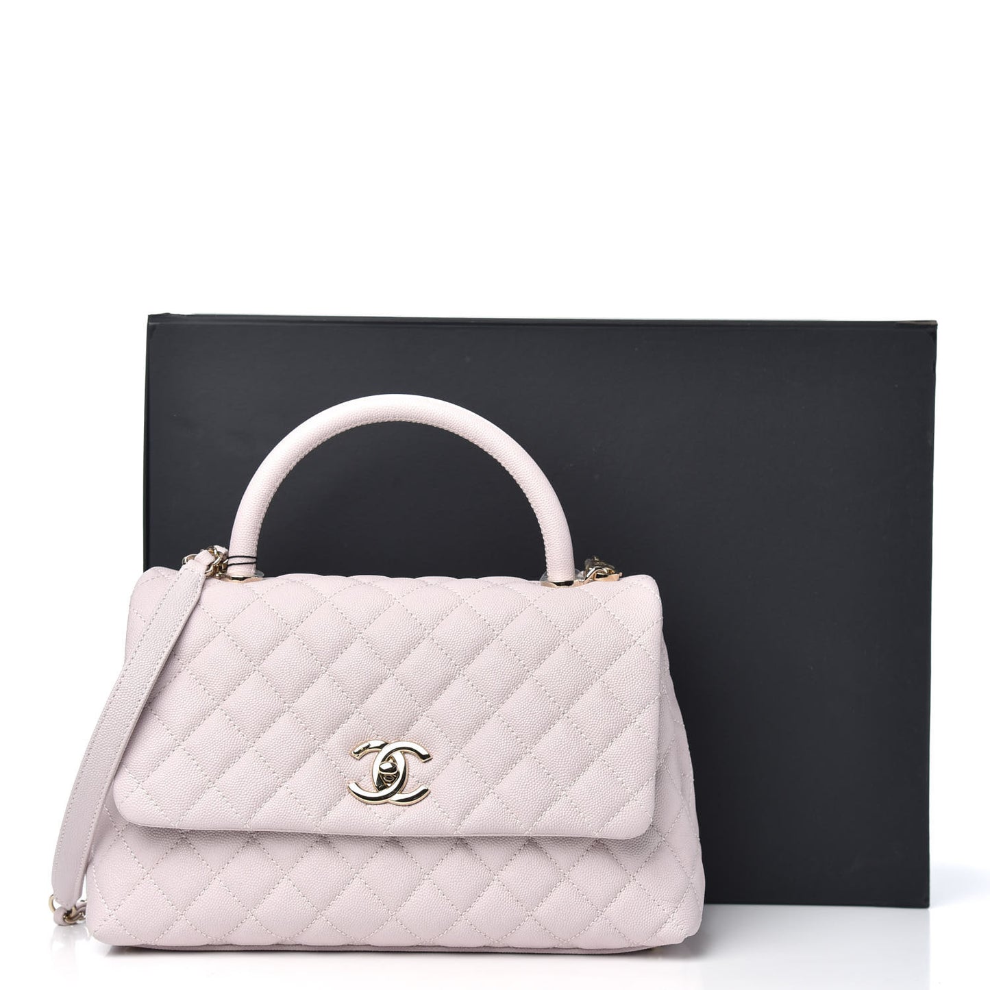 Caviar Quilted Small Coco Handle Flap Lilas Lilac