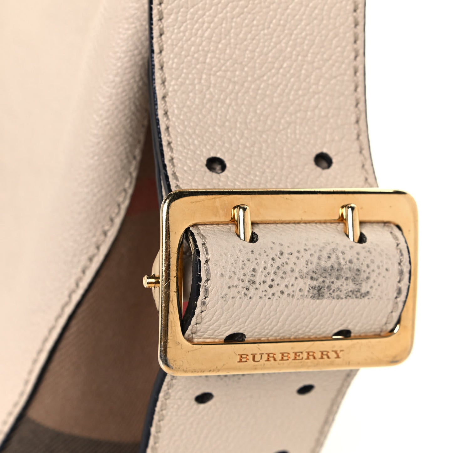 Soft Grain Calfskin House Check Small Helmsley Crossbody Limestone