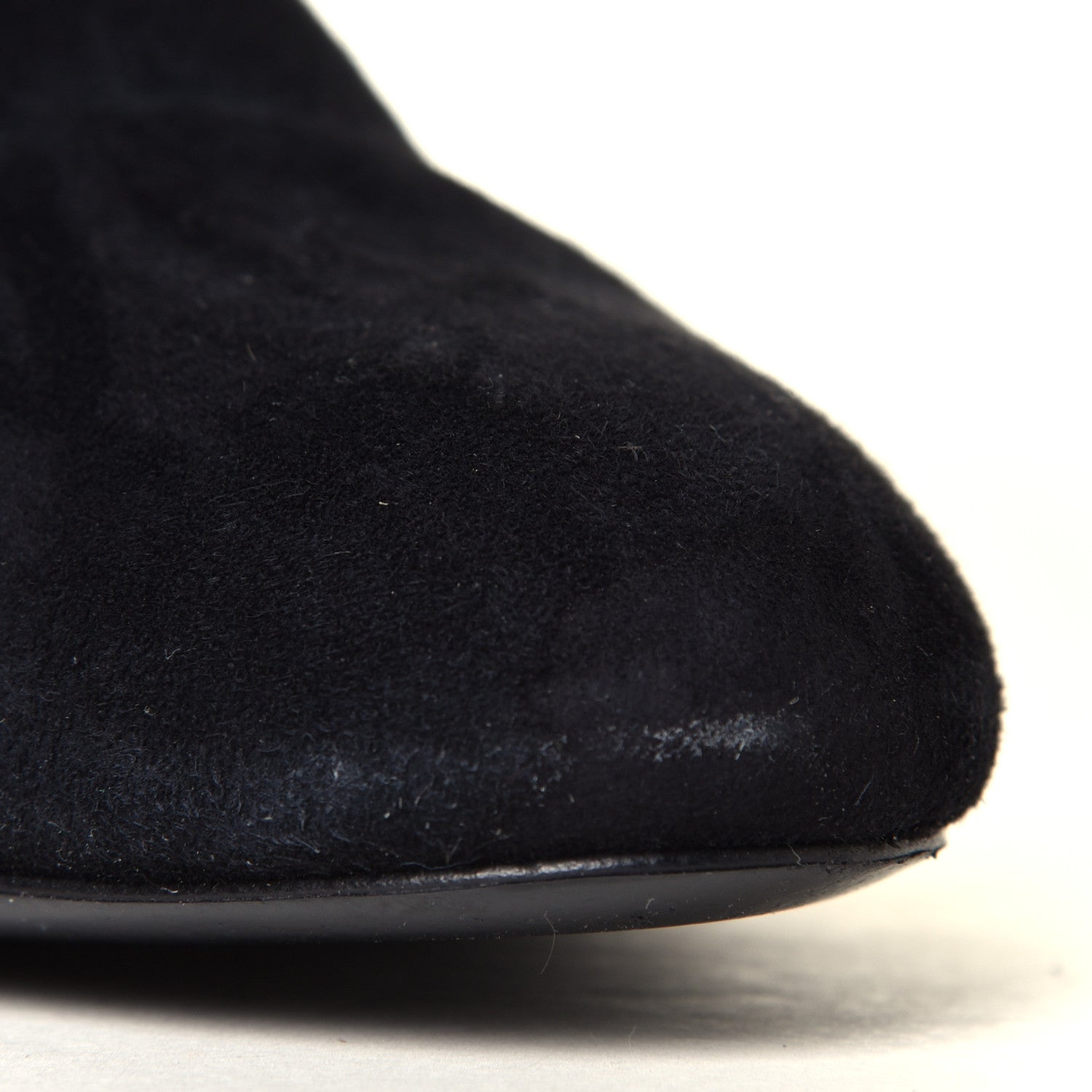 Louis Vuitton Suede Monogram Uniformes Cap Toe Chelsea 80mm Ankle Boots 35 Black 7 of 7