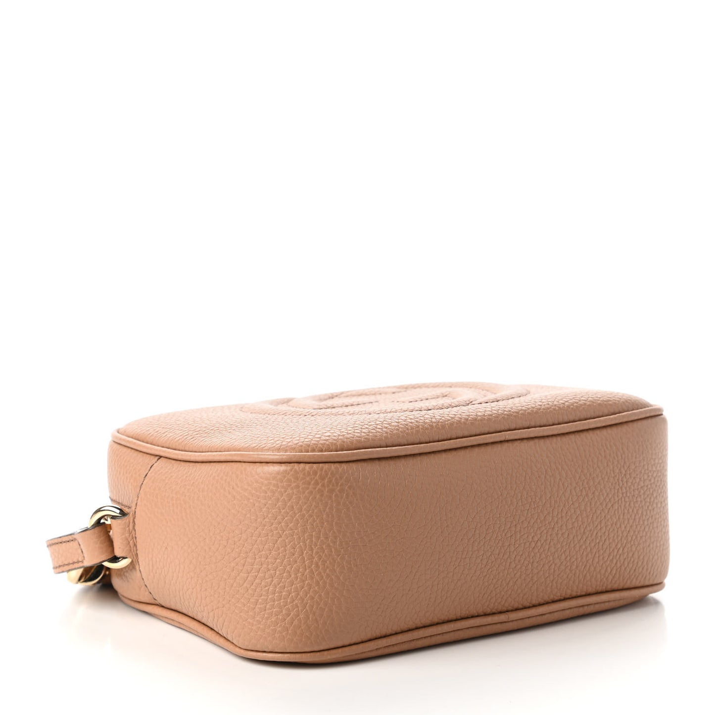 Pebbled Calfskin Small Soho Disco Bag Rose Beige