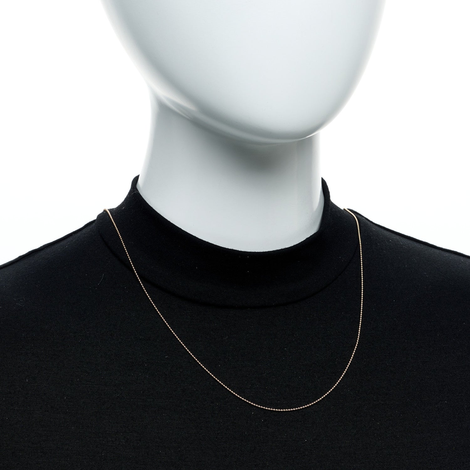 Tiffany 18K Rose Gold Beaded Chain Necklace 20" 2 of 6