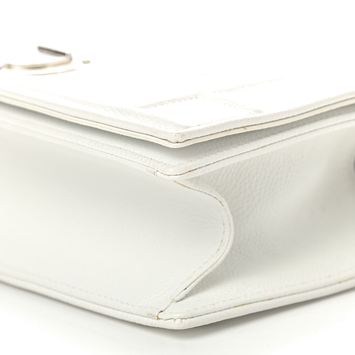 Christian Dior Grained Calfskin Small Diorama Flap Bag Off White 7 of 14