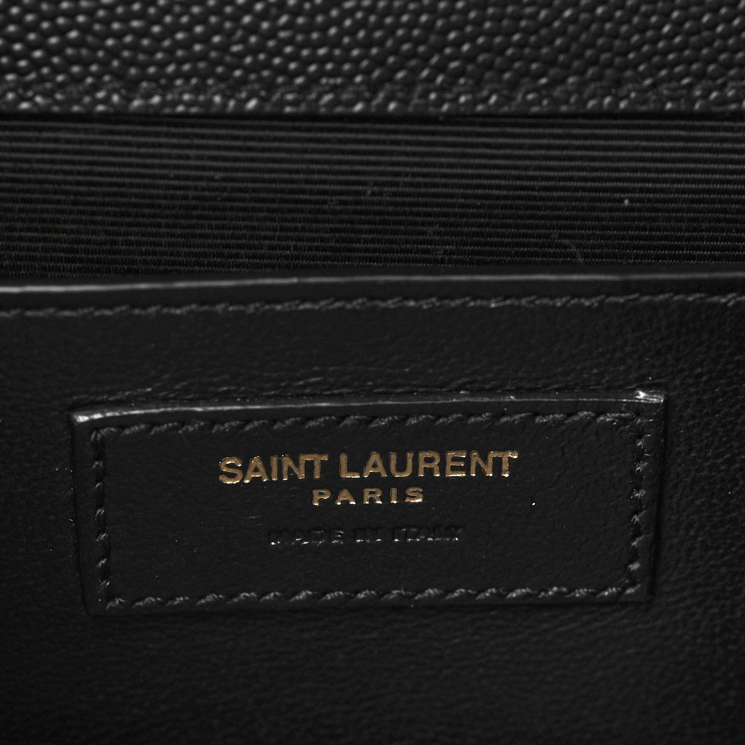 Saint Laurent Grain De Poudre Textured Mixed Matelasse Triquilt Medium Monogram Satchel Black 6 of 6