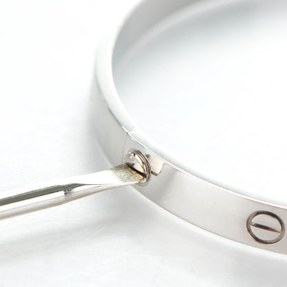 Cartier 18K White Gold LOVE Bracelet 21 5 of 6