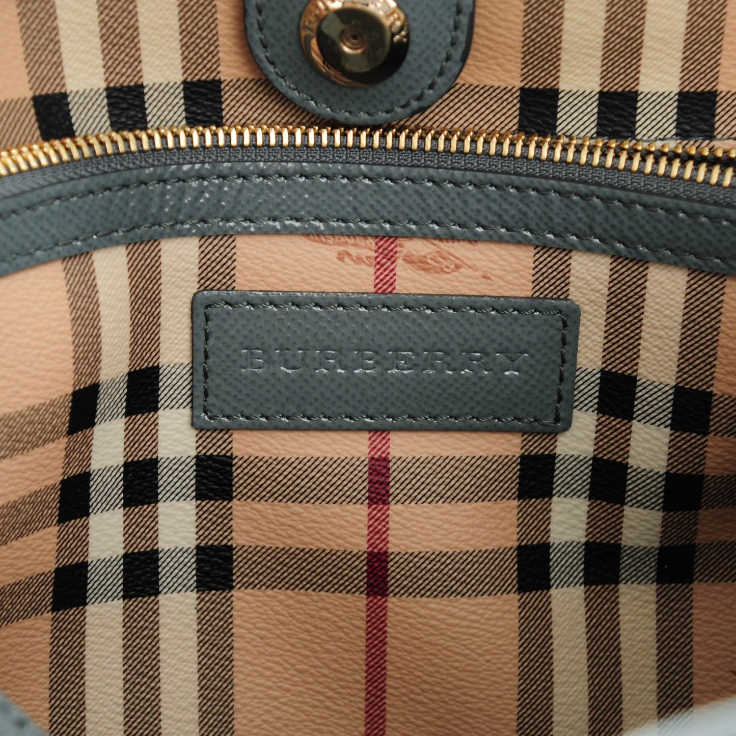 Haymarket Check Small Canterbury Tote Eucalyptus Grey