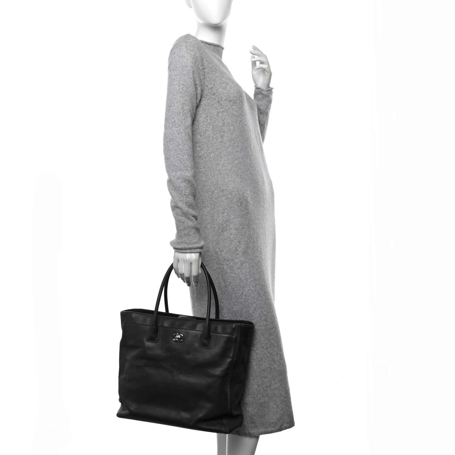 Chanel Calfskin Tall Cerf Tote Anthracite 2 of 14