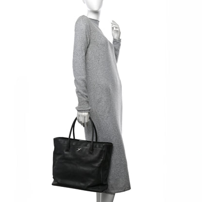 Chanel Calfskin Tall Cerf Tote Anthracite 2 of 14
