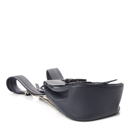 Christian Dior Grained Calfskin Saddle Backpack Navy Blue 5 of 8