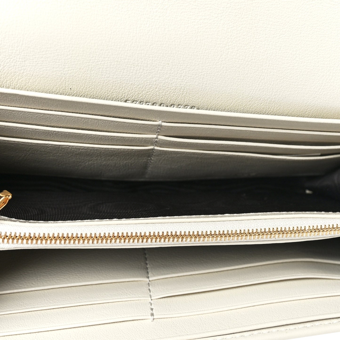 Calfskin Web Rajah Continental Wallet White