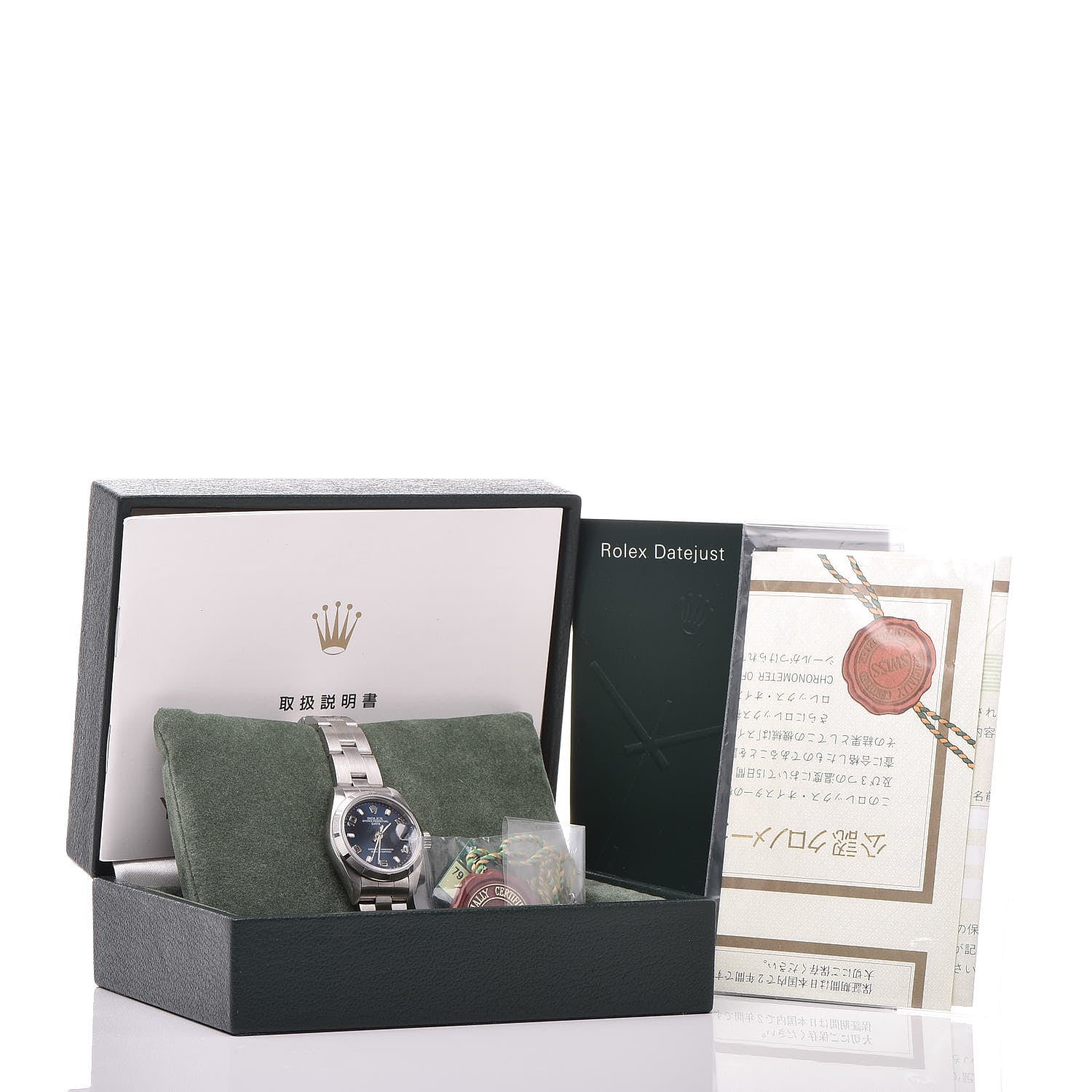 Rolex Stainless Steel 26mm Oyster Perpetual Date Watch Blue 79190 9 of 9