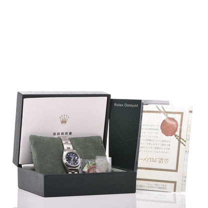Rolex Stainless Steel 26mm Oyster Perpetual Date Watch Blue 79190 9 of 9
