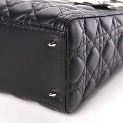 Christian Dior Lambskin Cannage Medium Lady Dior Black 6 of 13