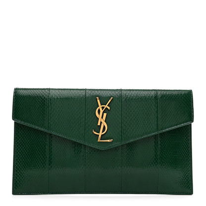 Saint Laurent Ayers Uptown Monogram Pouch Verte Praire 1 of 7