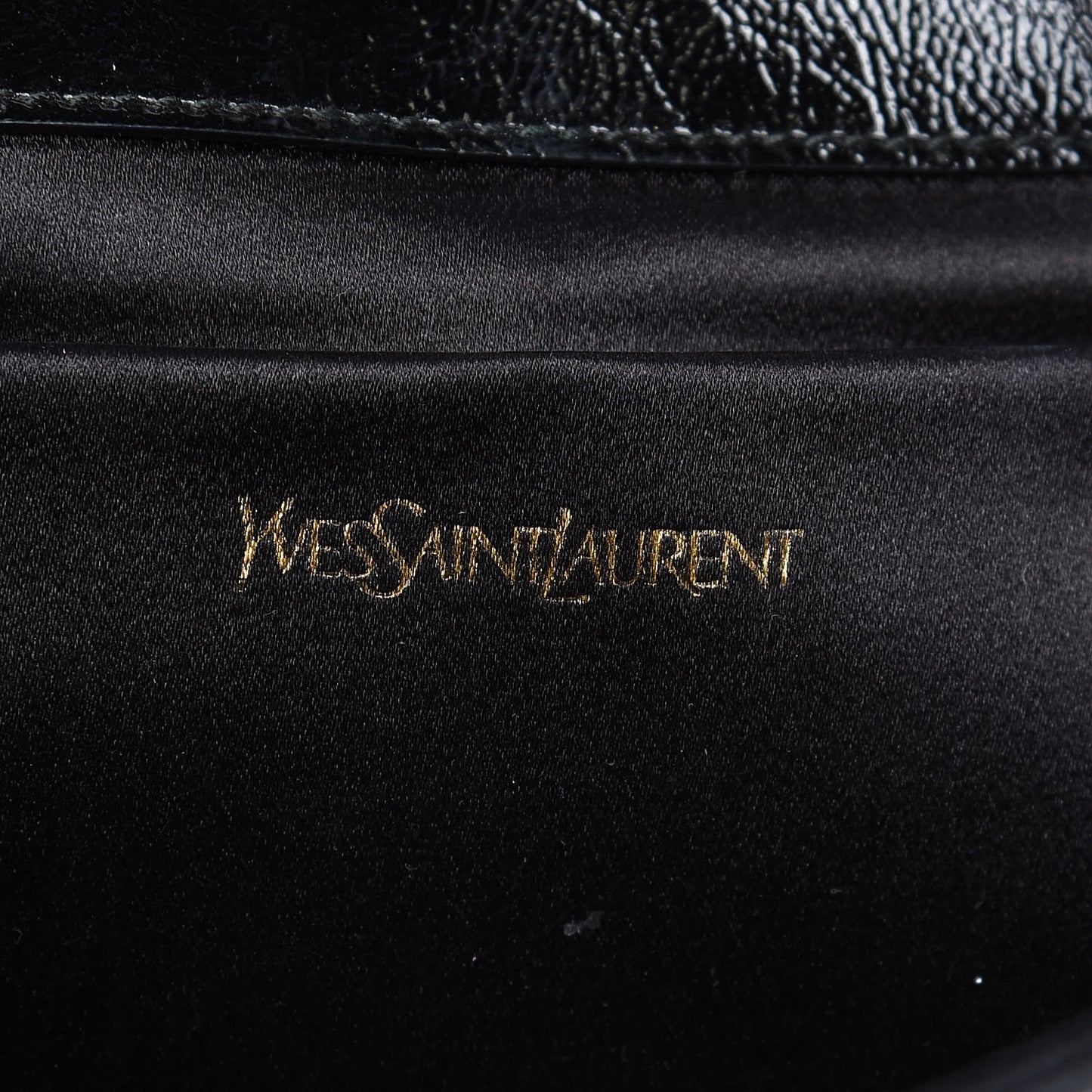 Textured Patent Monogram Large Belle De Jour Clutch Black