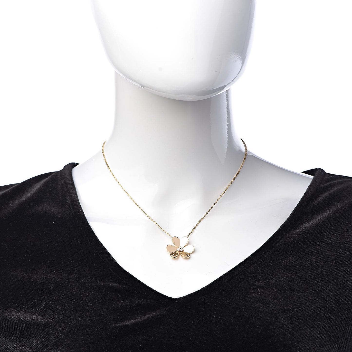 18K Yellow Gold Diamond Large Frivole Pendant Necklace
