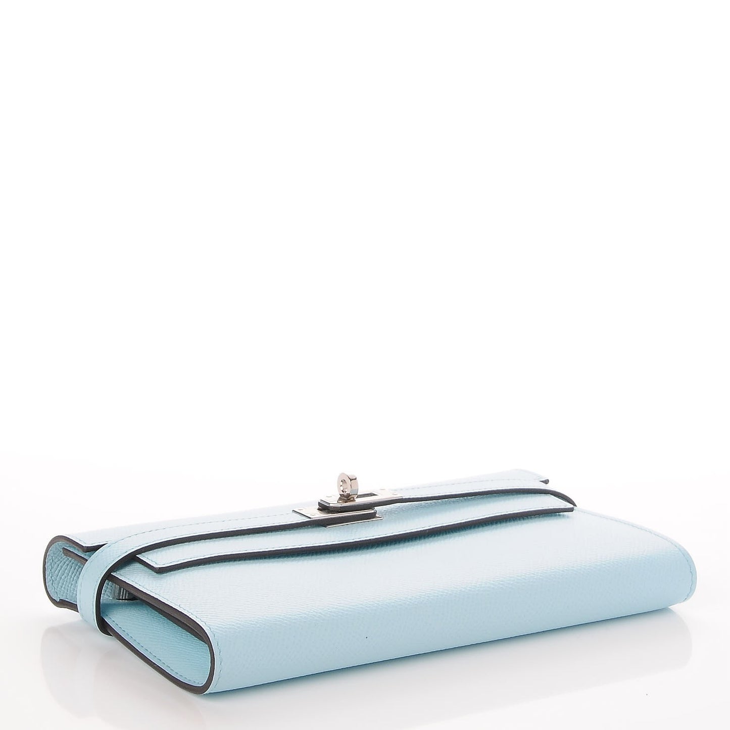 Epsom Kelly Longue Wallet Bleu Zephyr
