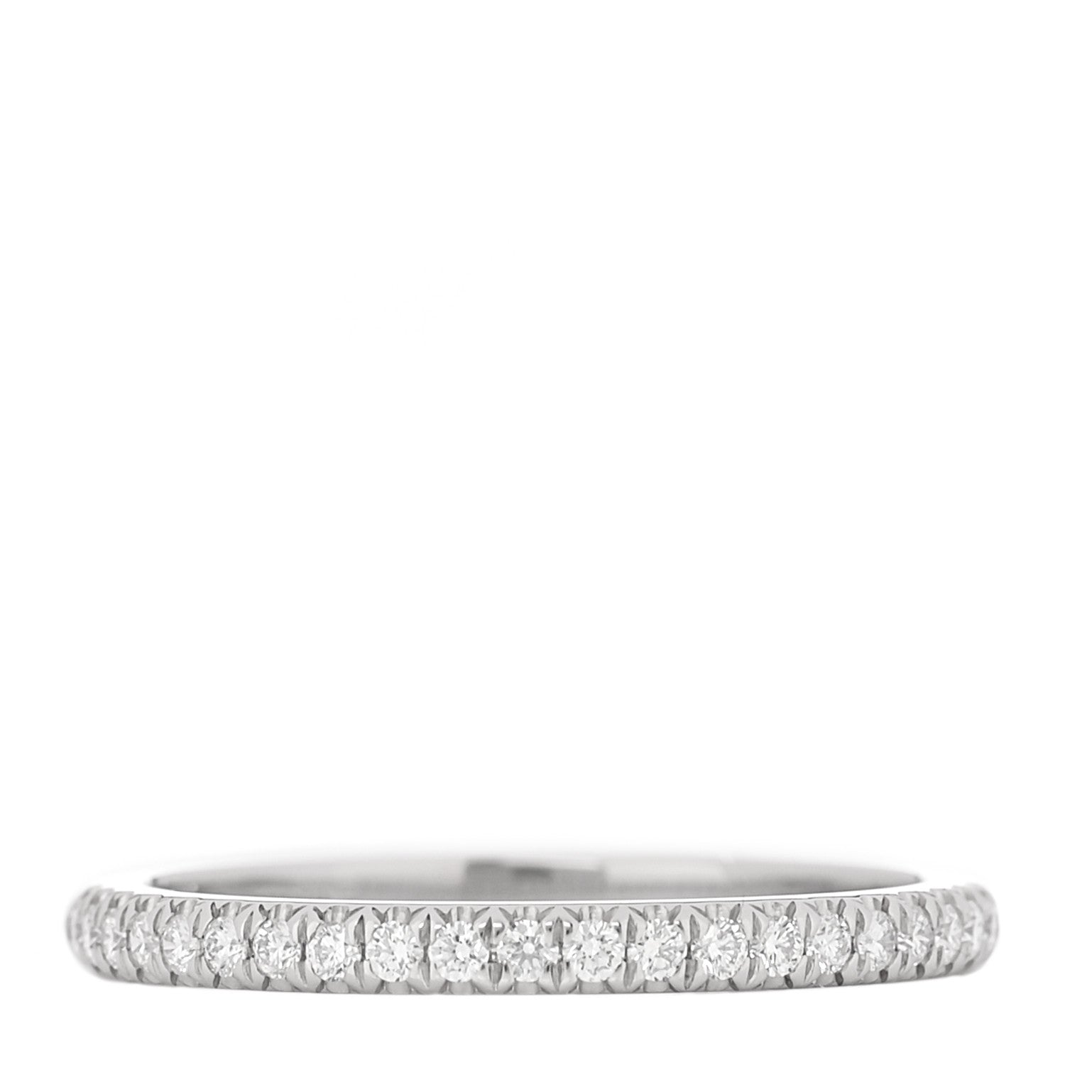 Tiffany Platinum Diamond Soleste Half Eternity Band Ring 54 7 1 of 4