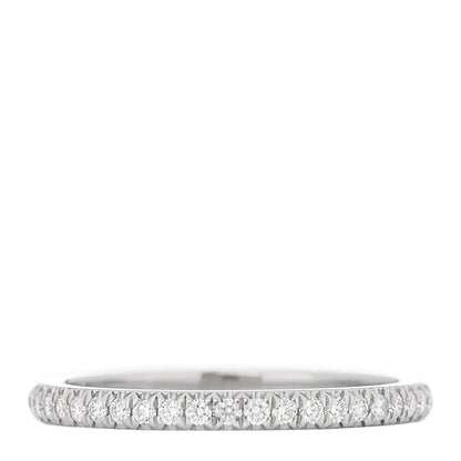 Tiffany Platinum Diamond Soleste Half Eternity Band Ring 54 7 1 of 4