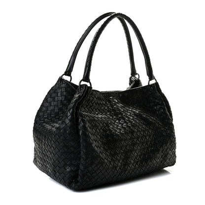 Bottega Veneta Nappa Intrecciato Parachute Bag Black 2 of 9