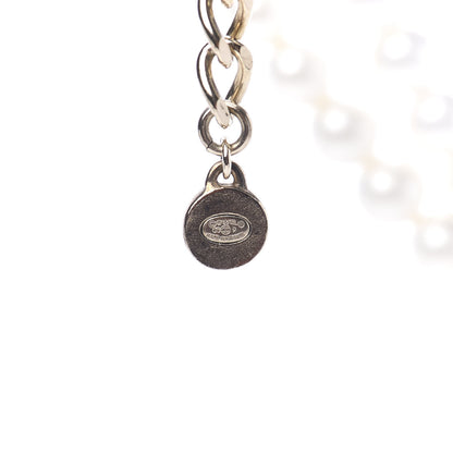 Chanel Pearl Crystal CC Bow Long Necklace Gold 3 of 3