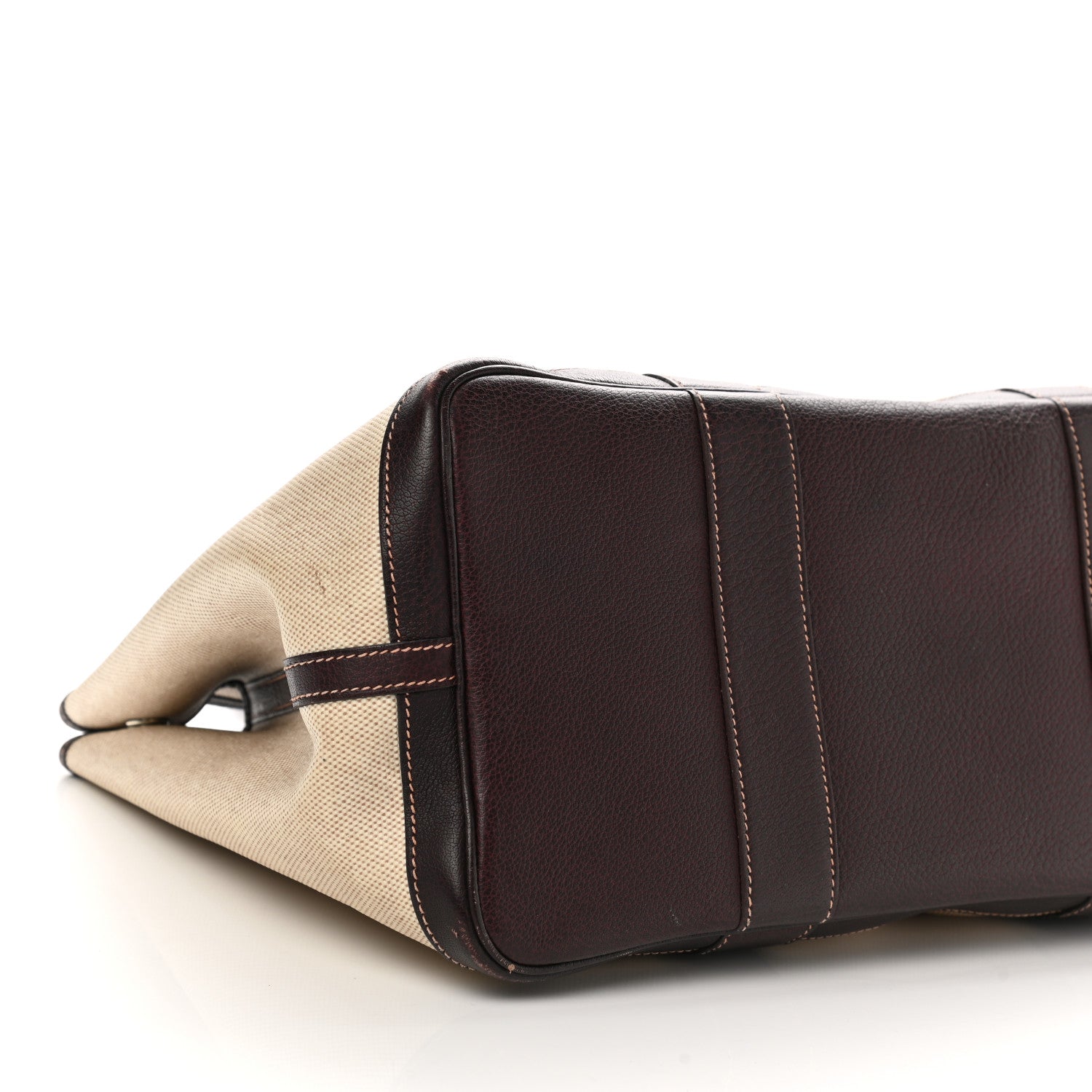 Hermes Buffle Skipper Toile Garden Party 36 MM Tote Marron Fonce 8 of 14