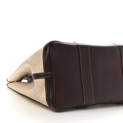 Hermes Buffle Skipper Toile Garden Party 36 MM Tote Marron Fonce 8 of 14