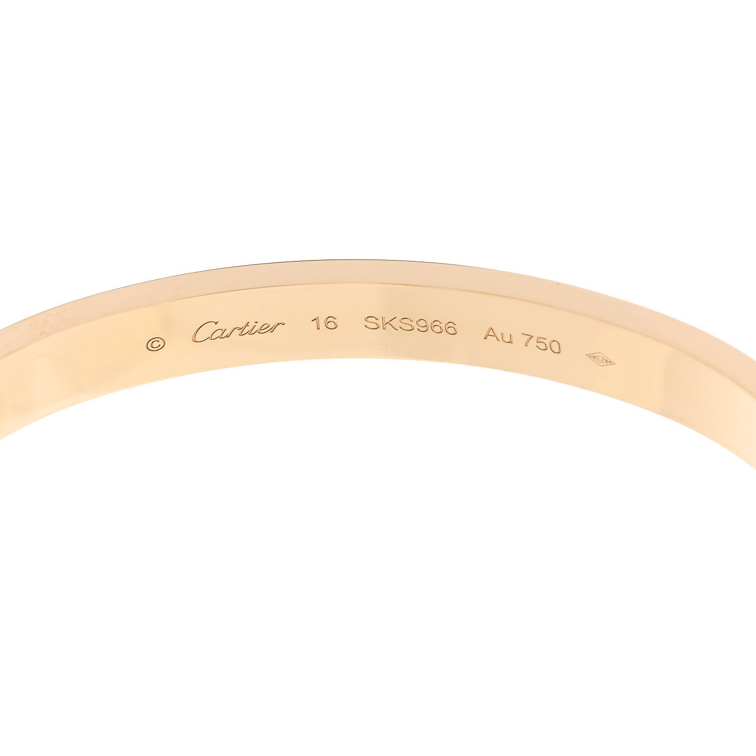 Cartier 18K Yellow Gold LOVE Bracelet 16 4 of 6