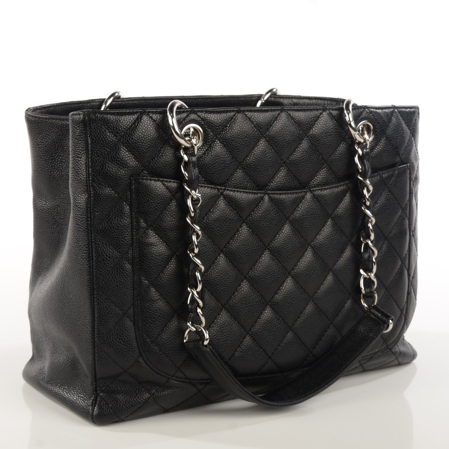 Caviar Quilted Grand Shopping Tote GST Black