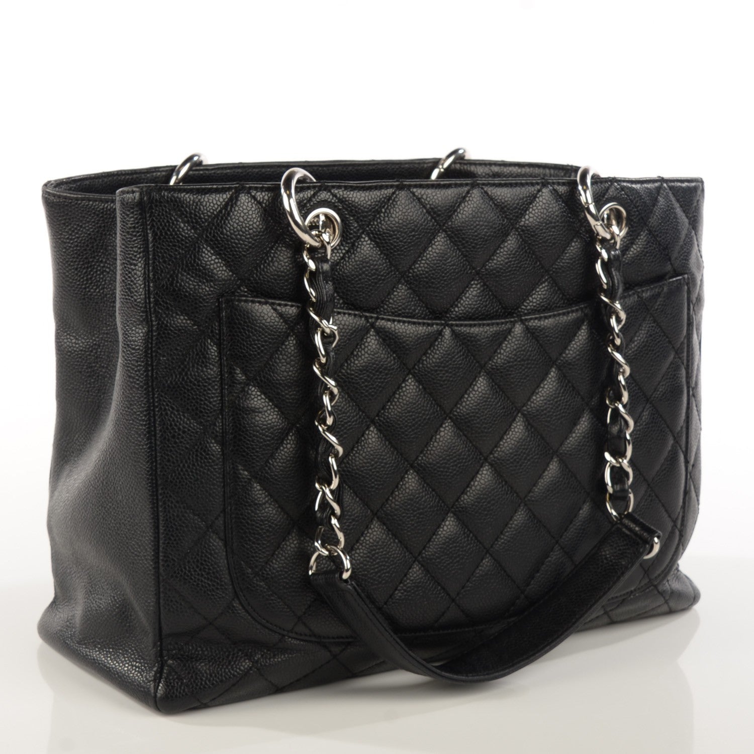 Chanel Caviar Quilted Grand Shopping Tote GST Black 3 of 9