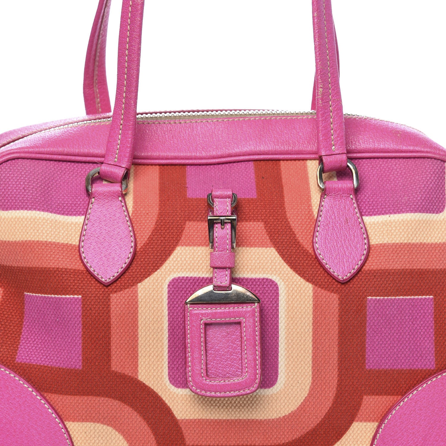 Prada Canvas Canapa St. Soho Bowler Bag Lacca 11 of 11