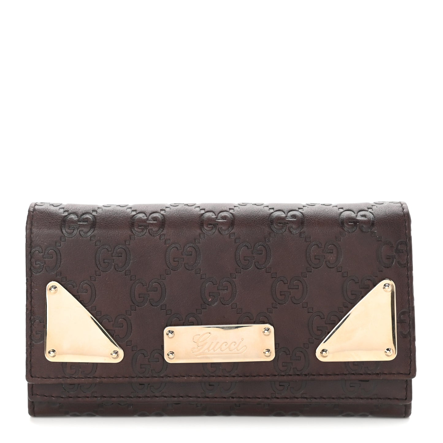Guccissima Indy Continental Wallet Brown