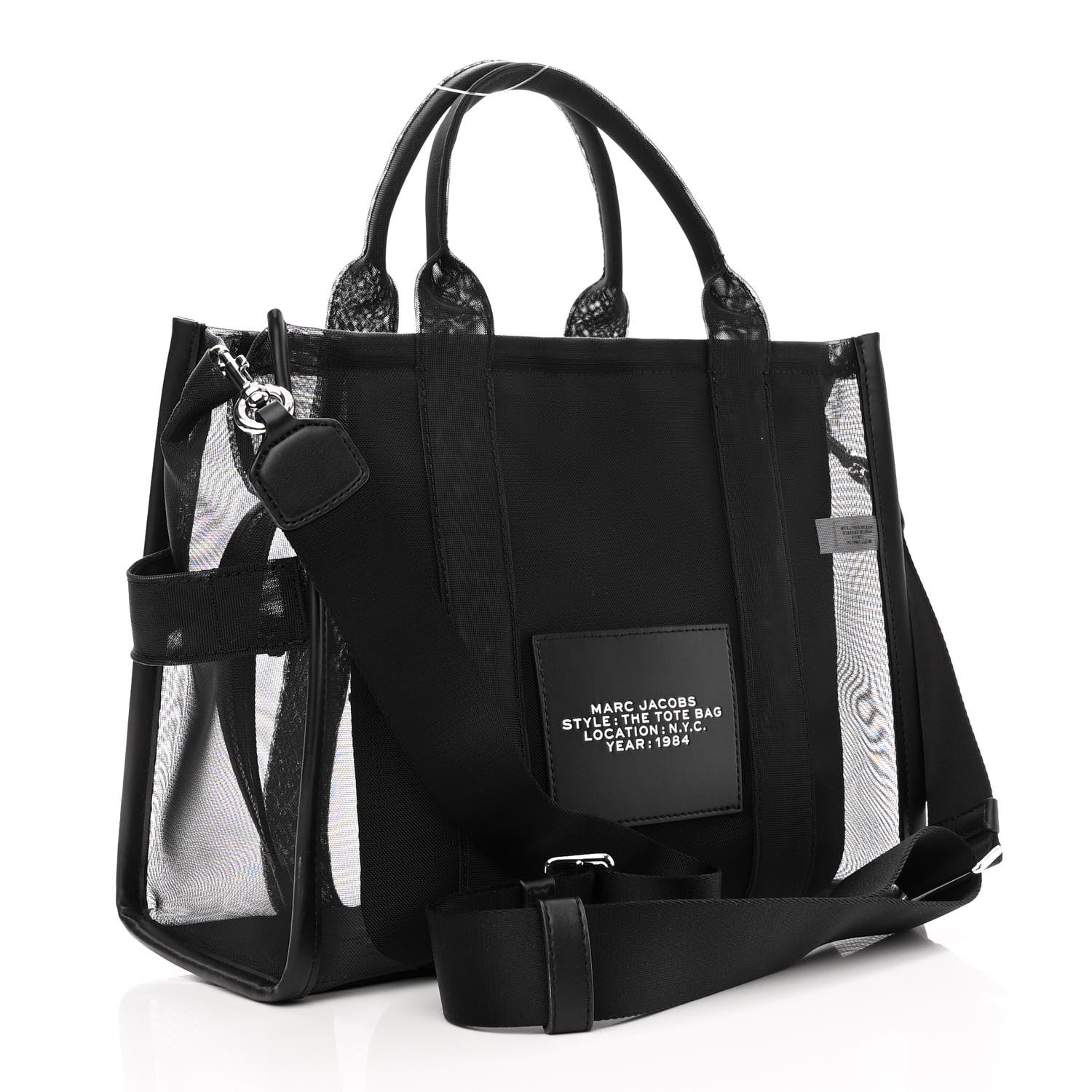 Marc Jacobs Nylon The Mesh Medium Tote Bag Blackout 3 of 10