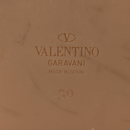 Valentino Garavani Silk Cord Calfskin Rockstud Rope Espadrille Wedge Sandals 39 Pink 8 of 11
