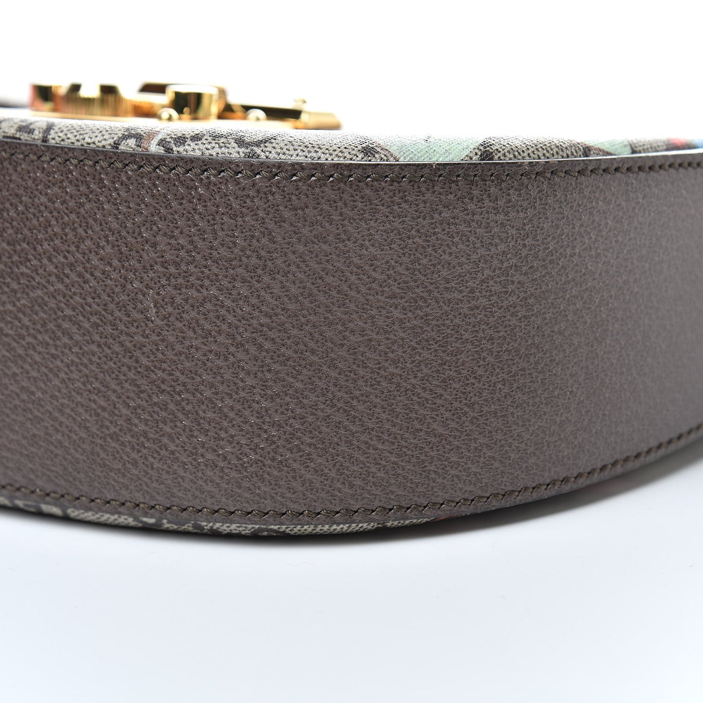 GG Supreme Monogram Tian Web Medium Padlock Messenger Shoulder Bag Beige Multicolor New Acero
