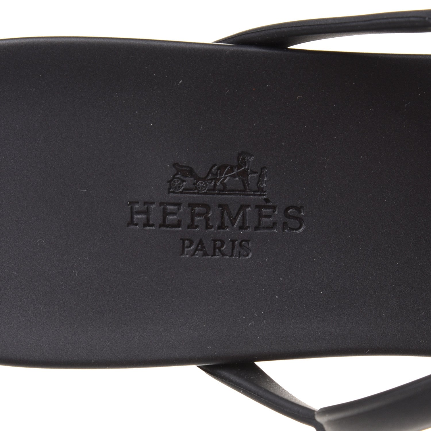 Hermes Rubber Womens Egerie Sandals 39 Black 7 of 8