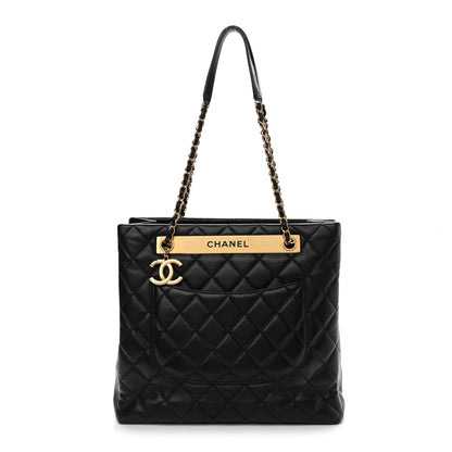 Chanel Lambskin Quilted Trendy CC Shopping Tote Black 1 of 10