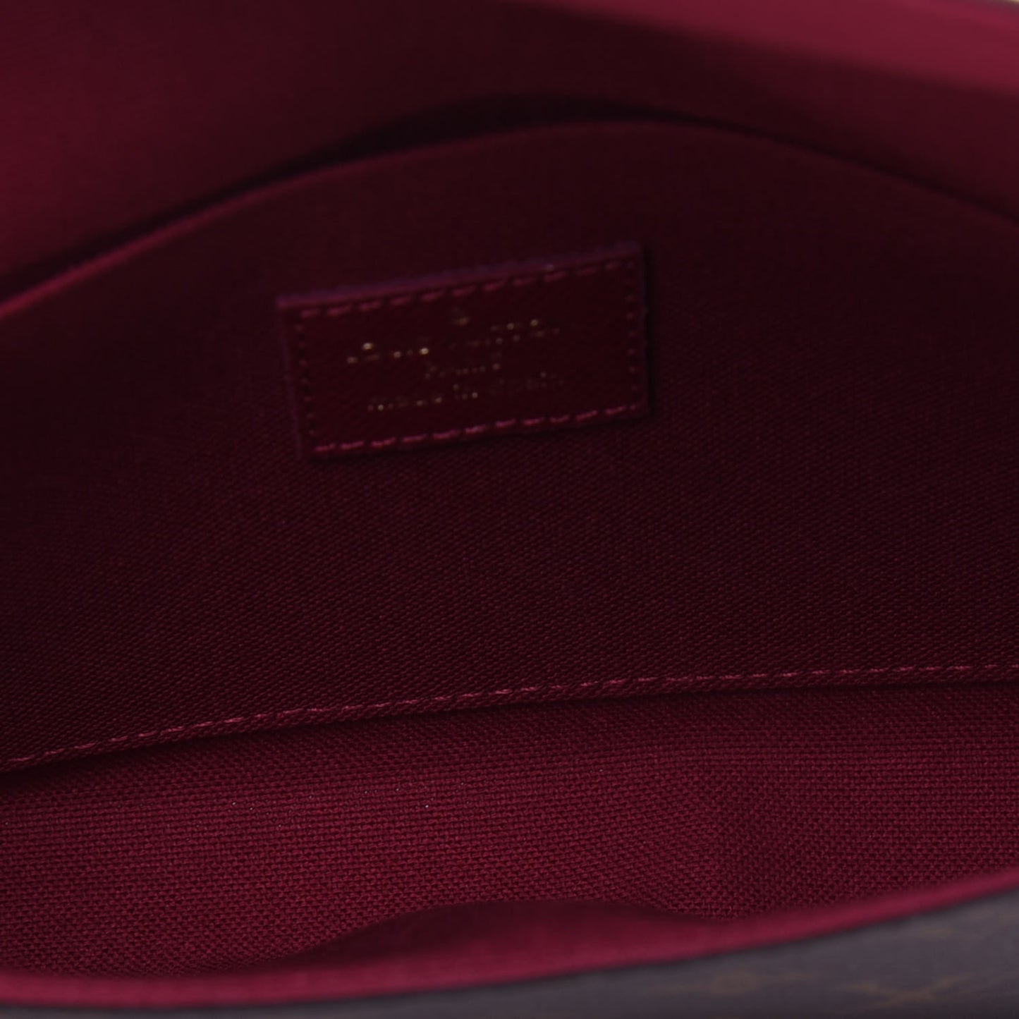Monogram Pochette Felicie Chain Wallet Fuchsia