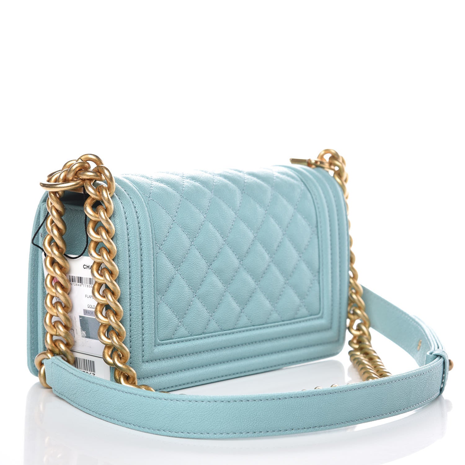 Chanel Caviar Quilted Small Boy Flap Light Blue 3 of 8