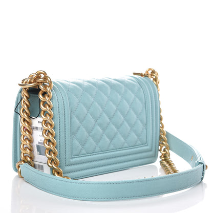 Chanel Caviar Quilted Small Boy Flap Light Blue 3 of 8